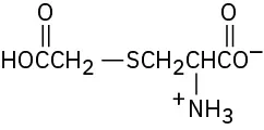 The structure of the reaction product of cysteine and iodoacetic acid. A zwitterionic   S-aceto alkylated dicarboxylic acidic amino acid derivative i