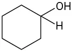 The structure of cyclohexane with hydroxyl and hydrogen on C 1 position.