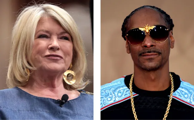 Photographs show Martha Stewart and Snoop Dogg