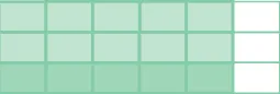 The image shows green blocks to demonstrate the fraction problem given.
