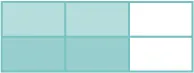 The image shows green blocks to demonstrate the fraction problem given.
