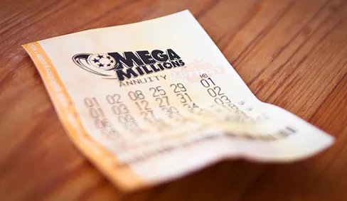 Un billete de lotería de megamillones.