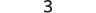 The number '3' is prominently displayed in a bold, black font against a stark white background.