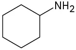 The structure of cyclohexane with amino group on C 1 position.