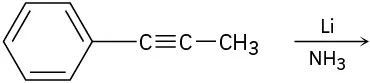 The figure shows a phenyl-substituted C3 internal alkyne reacting with lithium and deuterated ammonia. 