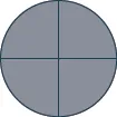 A circle is shown. It is divided into 4 equal pieces. All 4 pieces are shaded.