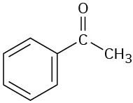 Chemical structure of methyl phenyl ketone