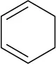 A cyclohexane ring has double bonds between C 1-C 2 and C 3-C 4.
