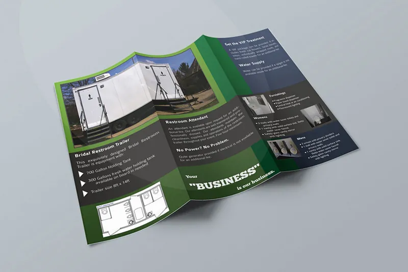 A brochure illustrates how to juxtapose textual information, images, and white space to communicate with an audience.