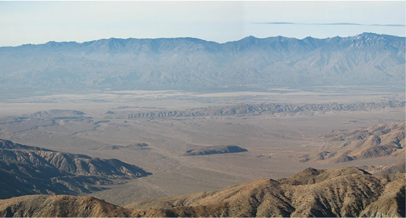 Fotografía de una falla sísmica.