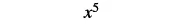 The mathematical expression x raised to the power of 5 (x^5) is centered on a plain white background.