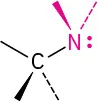 The general structure of amine featuring a lone pair on nitrogen.