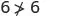 A mathematical expression '6≯6' is displayed against a white background, which means '6 is not greater than 6'.