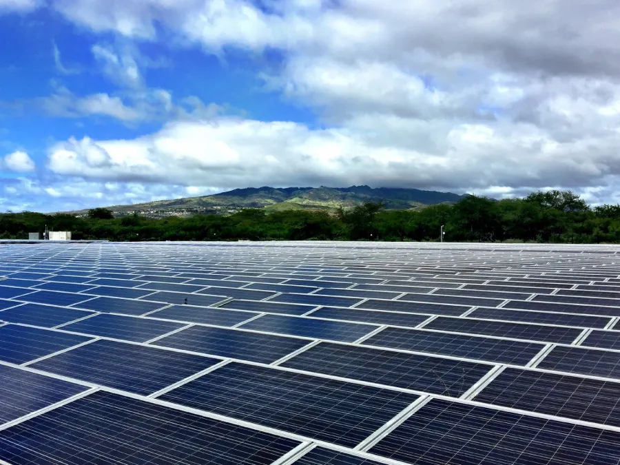 Photo of a photovoltaic power station.