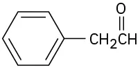 The figure shows a benzene ring with a C H 2 C H O group.