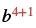 A black lowercase letter 'b' with a red superscript '4+1', representing the mathematical expression b^(4+1).