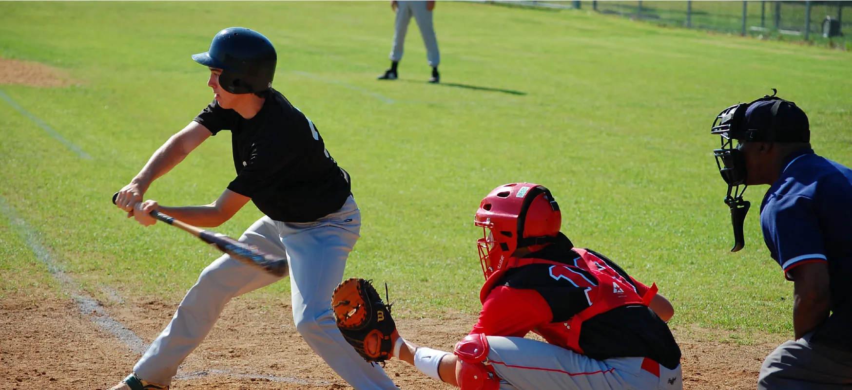 Children play baseball