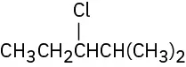 A condensed formula for 3-chloro-2-methylpentane.