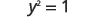 The mathematical equation y^2 = 1 is displayed in black text on a white background.