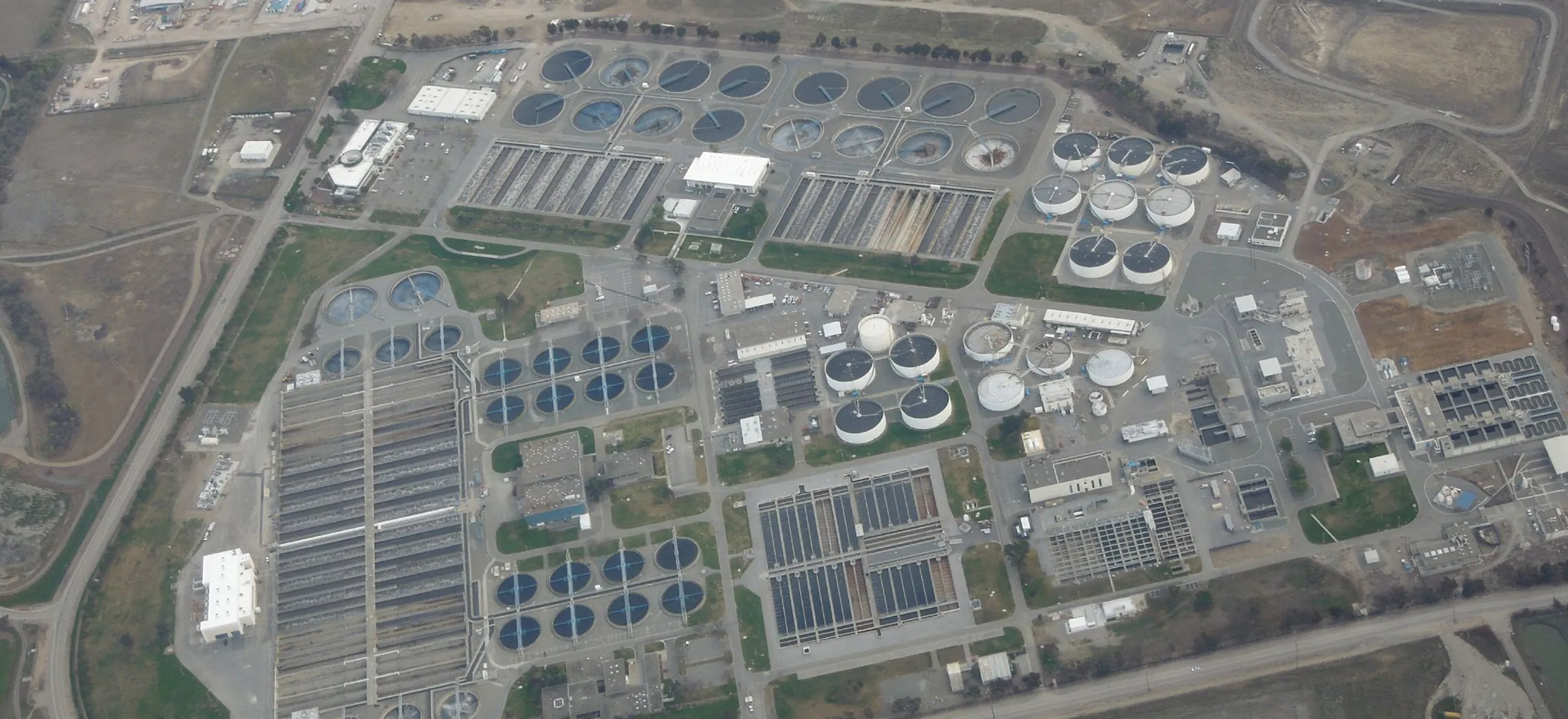 This photo shows a water treatment plant.