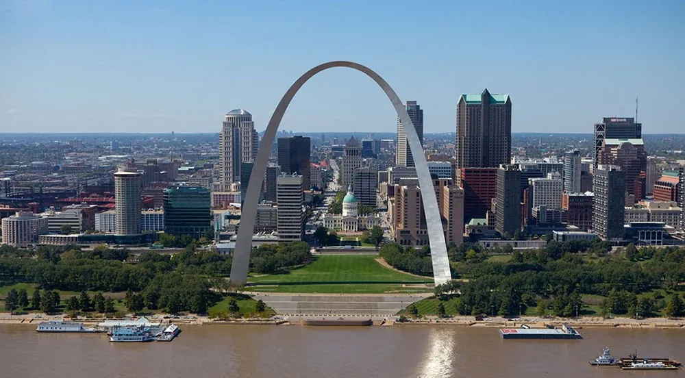 The Gateway Arch in St. Louis, Missouri