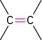 The general structure of alkene.