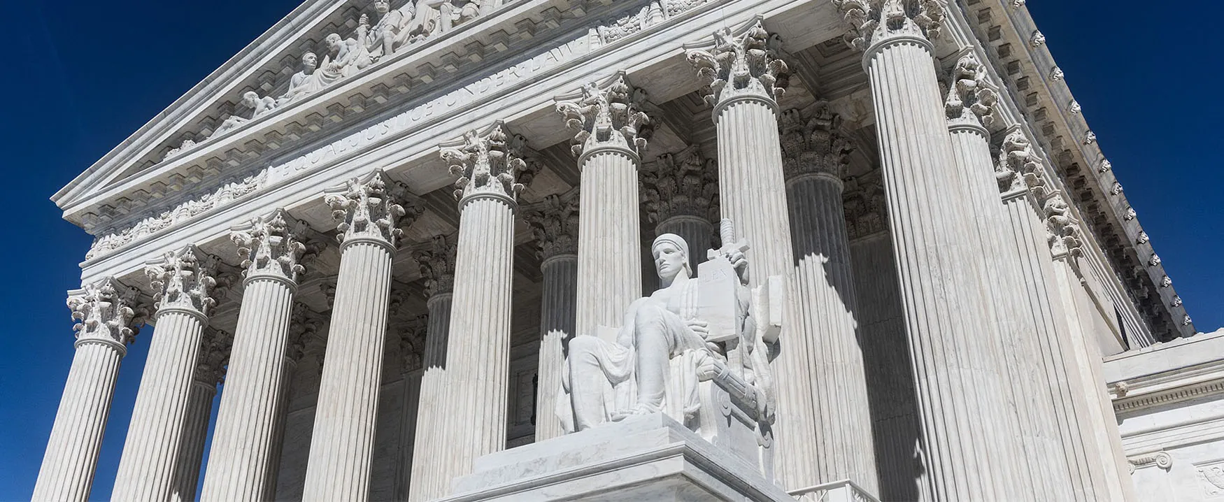 A photograph of the United States Supreme Court building.