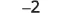 A stark, clear image displays the number '-2' in a bold, sans-serif font against a plain white background, appearing as if a mathematical value or a counter.