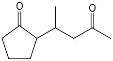 The structure of cyclopentanone in which C 2 is attached to the fourth carbon of pentan-2-one.