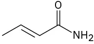 A chemical structure of 2E-but-2-enamide.