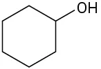 A six membered ring with an O H group is represented.