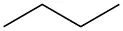 A chemical structure of n-butane.