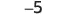 The number -5, representing a negative integer.