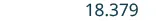 A numerical value, '18.379', is displayed in a dark teal font against a plain white background.