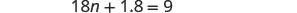 A mathematical equation is displayed on a white background, which reads