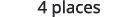 The image displays the text '4 places' in a clear, dark gray font on a white background.