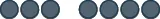 An abstract image showing eight dark grey-blue circles in two sets of four, with subtle connections, on a white background.