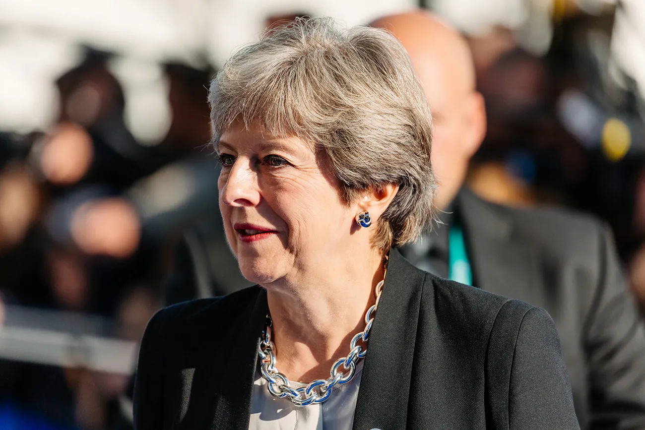 A photo of the British Prime Minister, Theresa May.