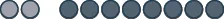 An abstract pattern featuring a row of oval shapes. Two lighter grey ovals are on the left, separated by a white space from nine darker, blue-grey ovals that continue to the right.