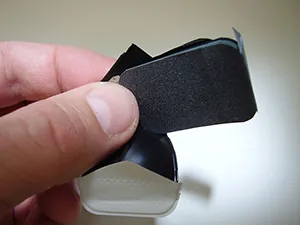 A photo of a film badge.