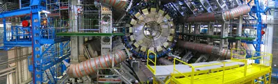 A close-up view of part of the world’s largest particle accelerator.