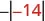 A mathematical expression showing the absolute value of negative fourteen, written as |-14|, against a white background.