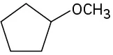 A five membered ring with an O C H 3 group is represented.
