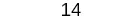 The number '14' is displayed in black text against a plain white background.