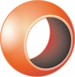 Se muestra un anillo esférico, es decir, una esfera con un agujero cilíndrico que la atraviesa por completo.