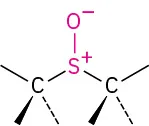 The general structure of sulfoxide.