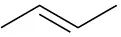 A chemical structure of trans-2-butene.