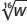 A close-up view of the mathematical expression '16th root of W', stylized as a radical sign with '16' as the index and 'W' as the radicand.