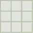 A square is shown with 3 tiles on each side. There are a total of 9 tiles in the square.