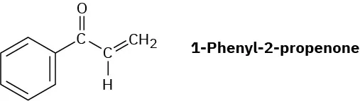 A structure of 1-phenyl-2-propenone where a phenyl ring is bonded to the carbonyl group of the propene chain.